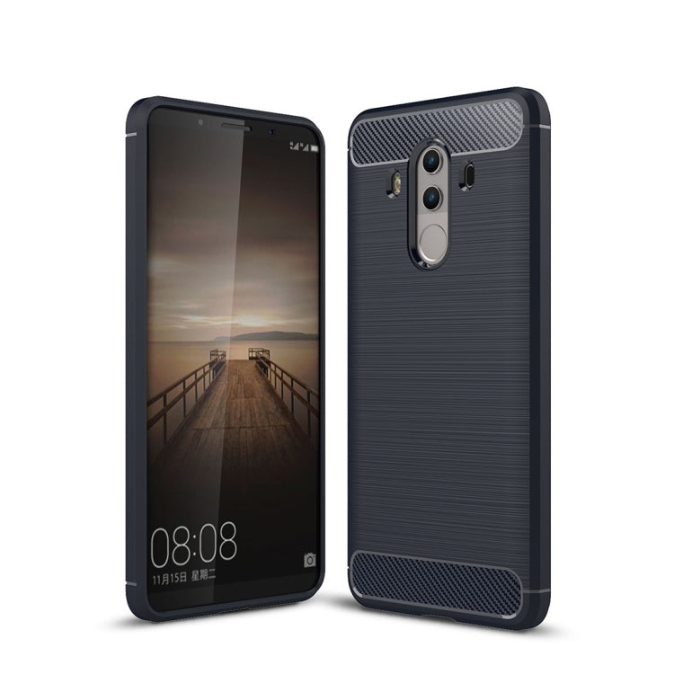 For Huawei Mate 10 Pro Brushed Texture Carbon Fiber Shockproof TPU Rugged Armor Protective Case , For Mate 10 Pro, For Huawei Mate 10 Pro