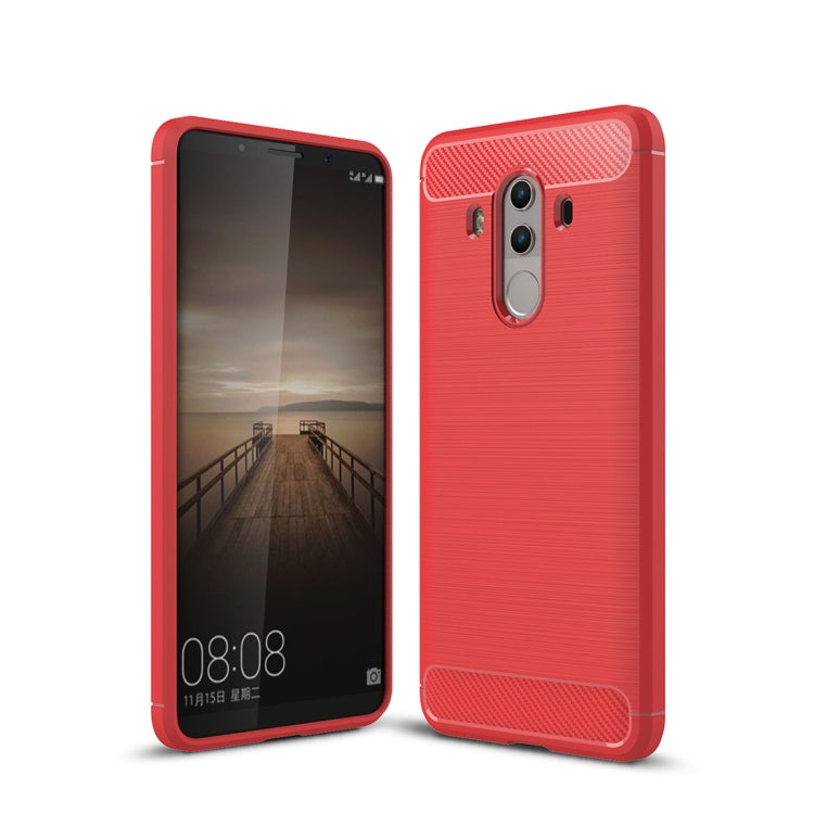 For Huawei Mate 10 Pro Brushed Texture Carbon Fiber Shockproof TPU Rugged Armor Protective Case , For Mate 10 Pro, For Huawei Mate 10 Pro