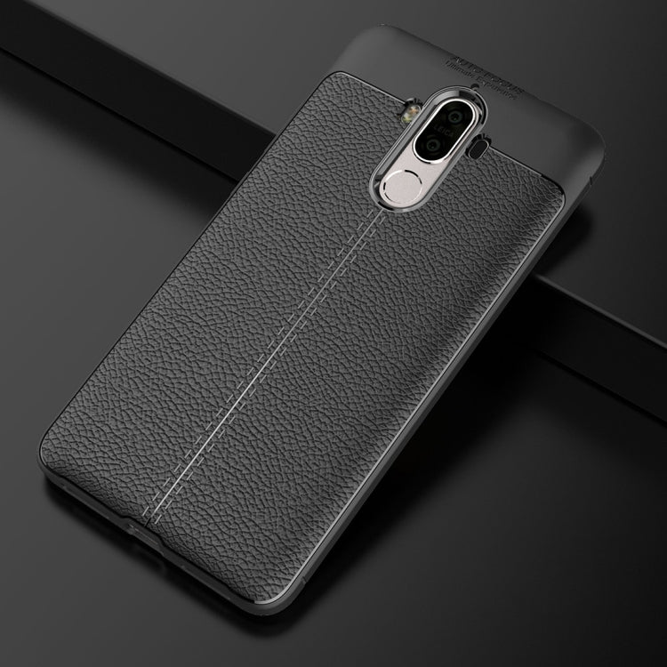 For Huawei Mate 9 Litchi Texture Full Coverage TPU Protective Back Cover Case