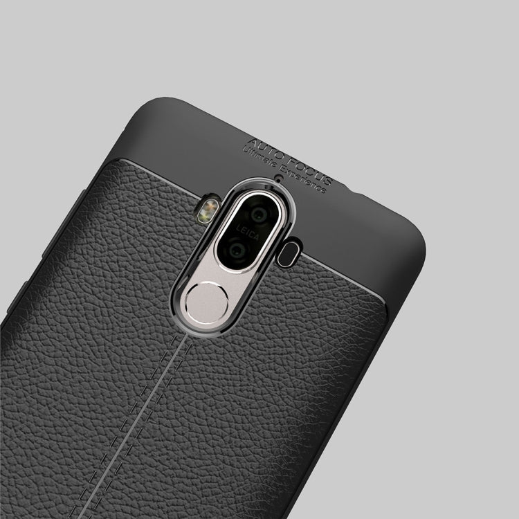 For Huawei Mate 9 Litchi Texture Full Coverage TPU Protective Back Cover Case