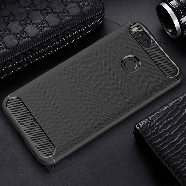 For Xiaomi Mi 5X Carbon Fiber TPU Brushed Texture Shockproof Protective Back Cover Case, For Xiaomi Mi 5X