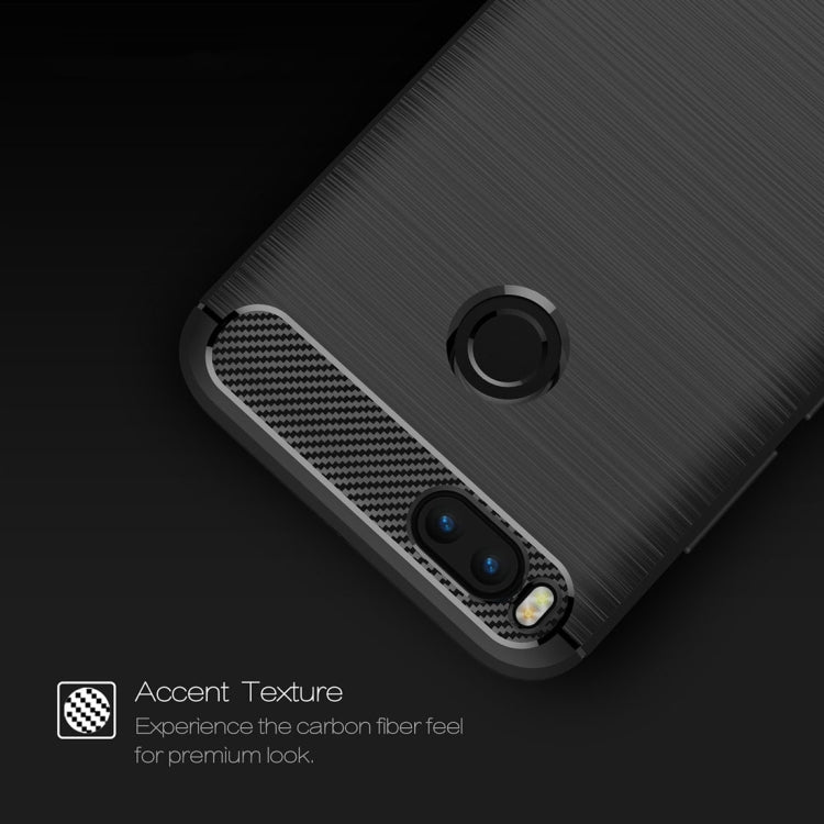 For Xiaomi Mi 5X Carbon Fiber TPU Brushed Texture Shockproof Protective Back Cover Case, For Xiaomi Mi 5X
