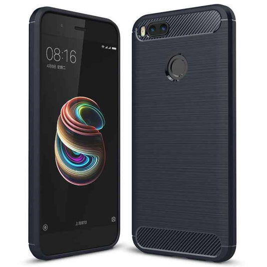 For Xiaomi  Mi 5X Carbon Fiber TPU Brushed Texture Shockproof Protective Back Cover Case