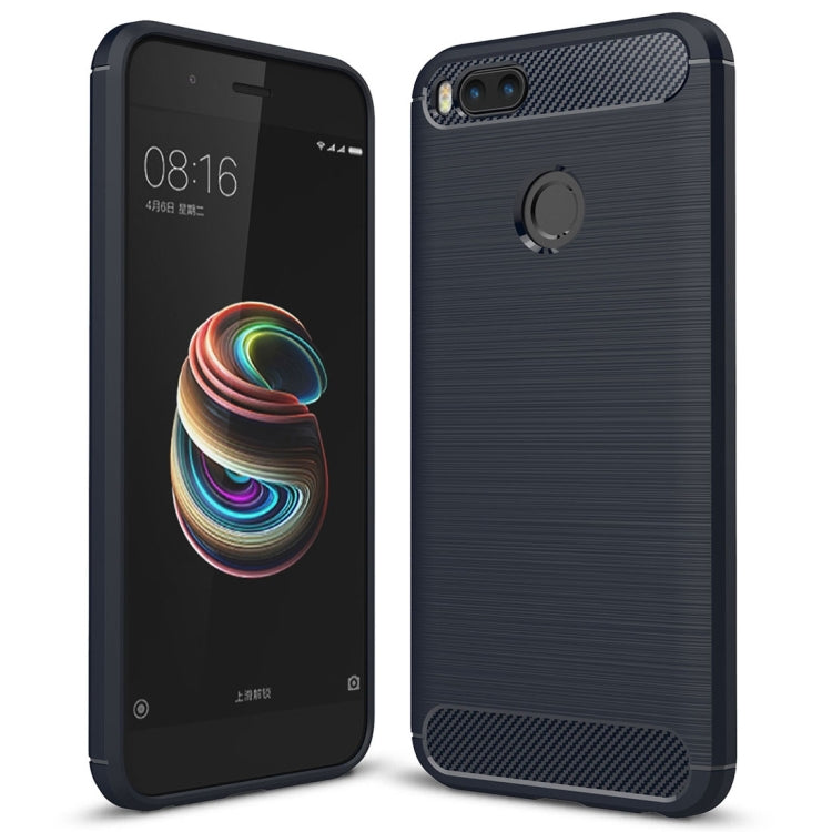 For Xiaomi Mi 5X Carbon Fiber TPU Brushed Texture Shockproof Protective Back Cover Case, For Xiaomi Mi 5X