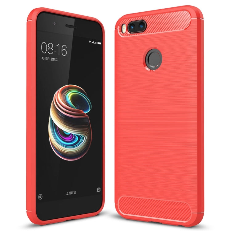 For Xiaomi Mi 5X Carbon Fiber TPU Brushed Texture Shockproof Protective Back Cover Case, For Xiaomi Mi 5X