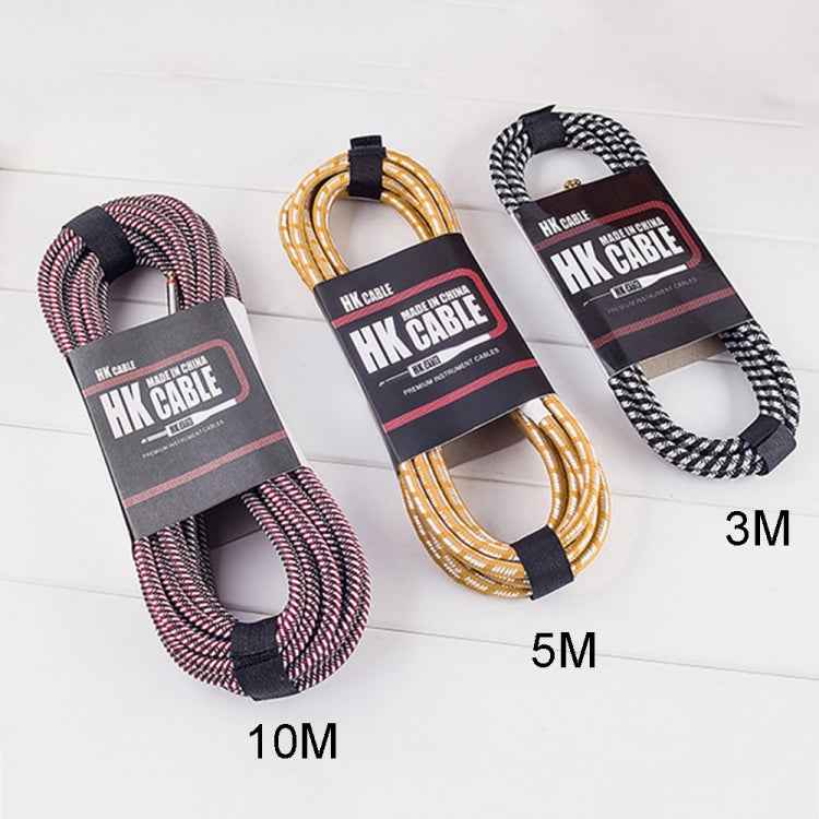 Wooden Guitar Bass Connection Cable Noise Reduction Audio Cable, Cable Length: 10m, Random Color Delivery