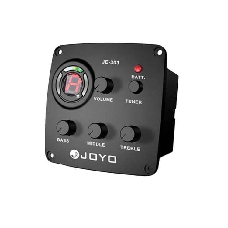 JOYO JE-303 Guitar Pickup 3-Band EQ Preamp Tuner Pickup Equalizer with Tuning Function