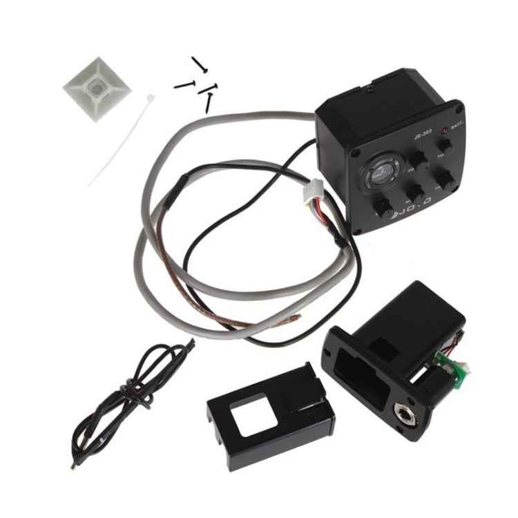 JOYO JE-303 Guitar Pickup 3-Band EQ Preamp Tuner Pickup Equalizer with Tuning Function