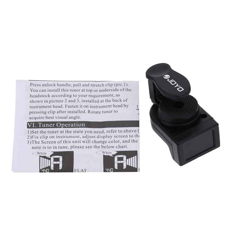 JOYO JT-306 Mini Digital LCD Clip-on Tuner for Acoustic Electric Guitar Bass Violin Ukulele