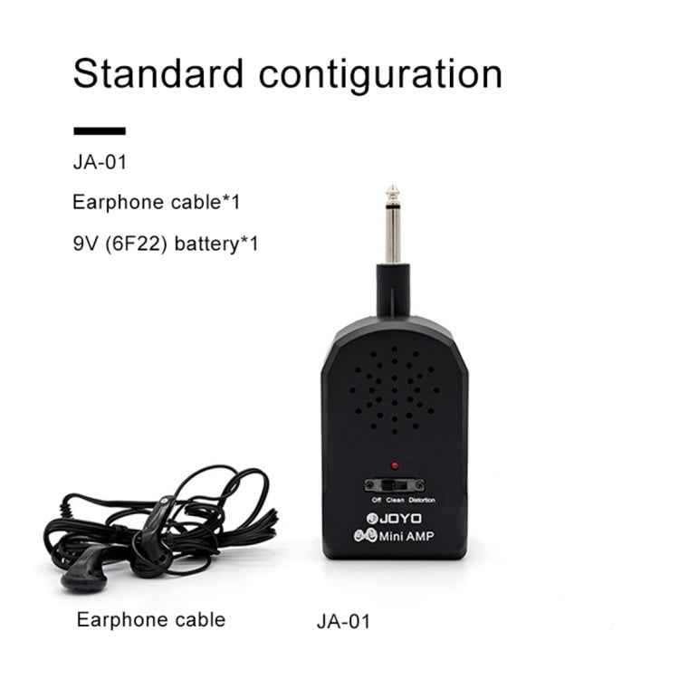 JOYO JA-01 2W Large Volume Guitar Amplifier Mini Portable Electric Guitar Bass Speakers with Distortion Timbre, Support MP3 / Earphone