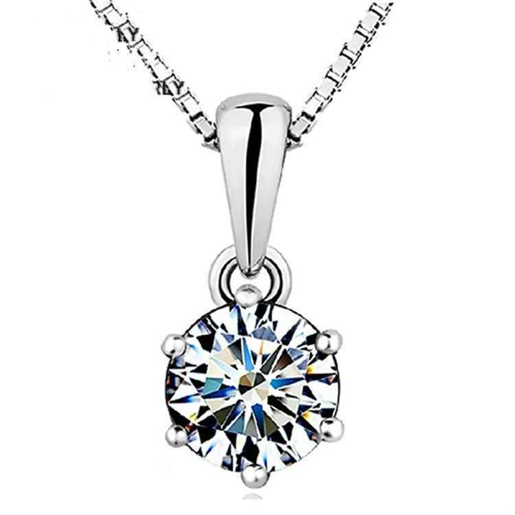 Female Models Clavicle Short Paragraph Six Claw Pendant