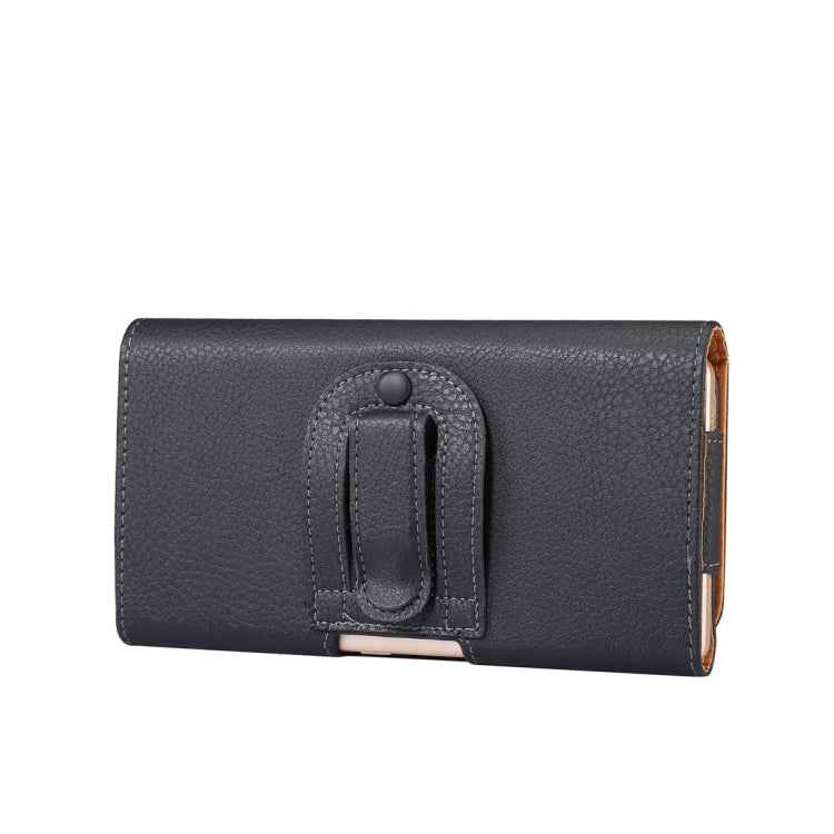 Universal Litchi Texture Vertical Flip PU Leather Case / Waist Bag for Xiaomi and 6.4 Inch Smart Phone