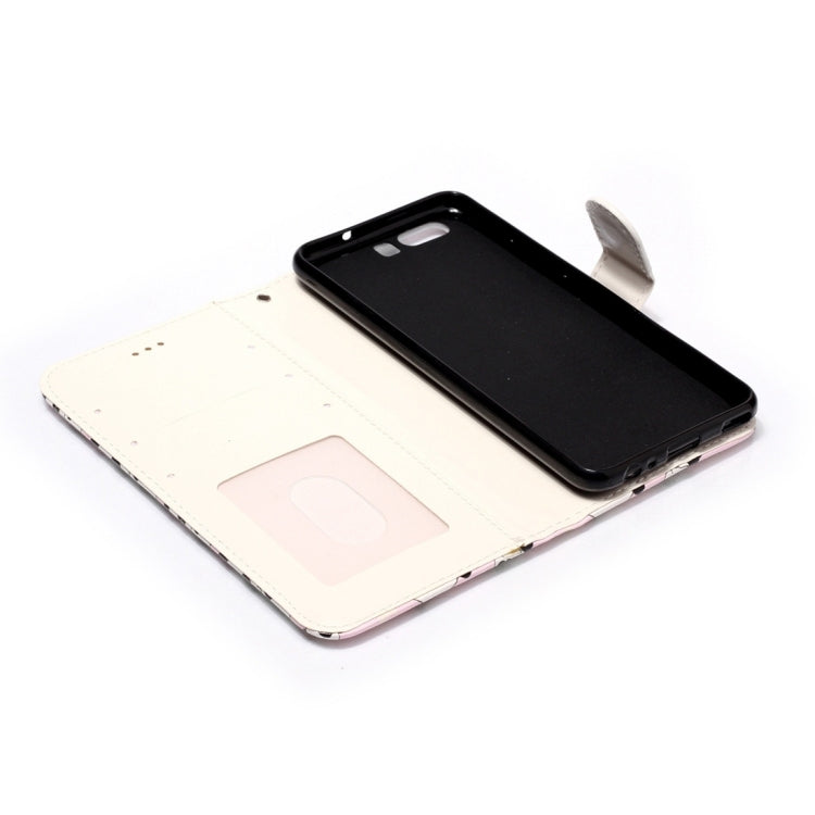 For Huawei P10 Gloss Oil Embossed Flower Elephant Pattern Horizontal Flip Leather Case with Holder & Card Slots & Wallet & Photo Frame