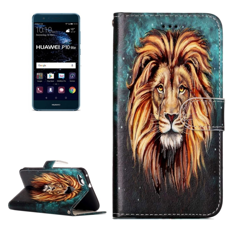 For Huawei P10 Lite Gloss Oil Embossed Panda Pattern Horizontal Flip Leather Case with Holder & Card Slots & Wallet & Photo Frame