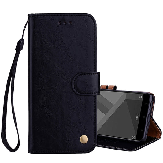 For Xiaomi Redmi Note 4X Business Style Oil Wax Texture Horizontal Flip Leather Case with Holder & Card Slots & Wallet