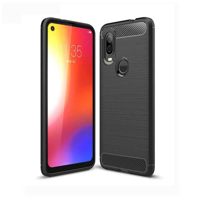 Brushed Texture Carbon Fiber TPU Case for Motorola P40