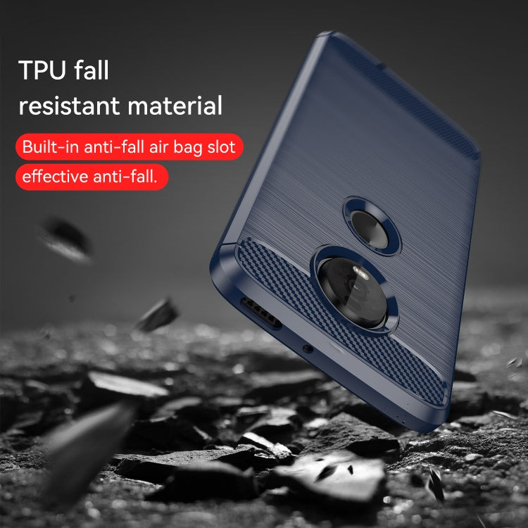 Brushed Texture Carbon Fiber TPU Case for Motorola Moto Z4 Play, For Motorola Moto Z4 Play