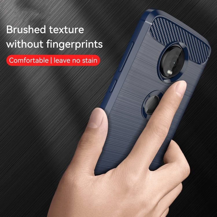 Brushed Texture Carbon Fiber TPU Case for Motorola Moto Z4 Play, For Motorola Moto Z4 Play