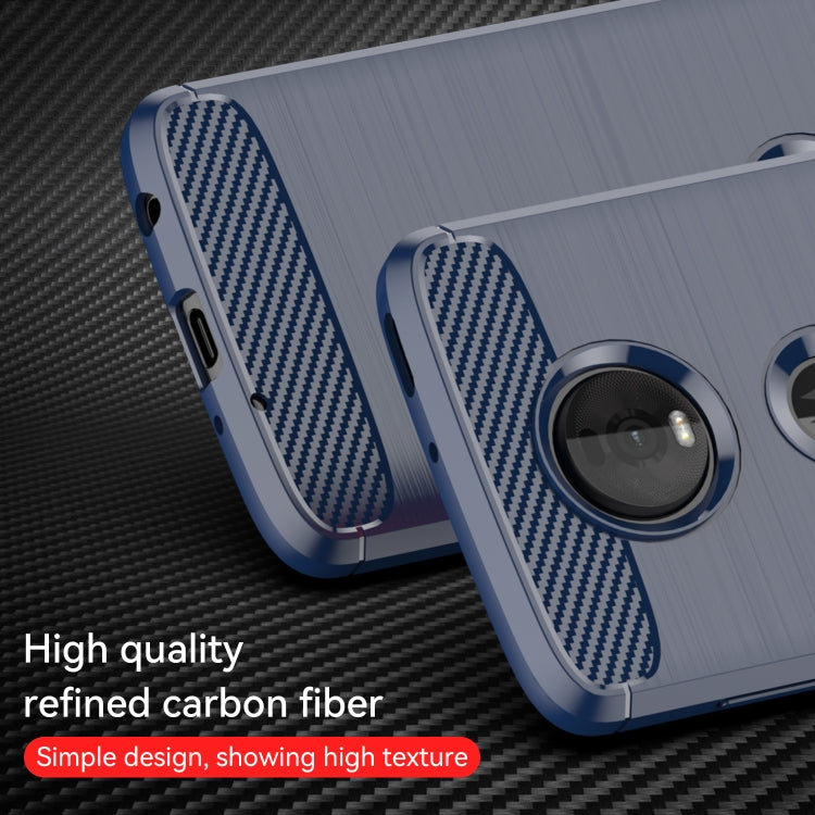 Brushed Texture Carbon Fiber TPU Case for Motorola Moto Z4 Play