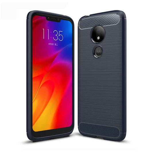 Brushed Texture Carbon Fiber TPU Case for Motorola Moto G7 Power EU Version