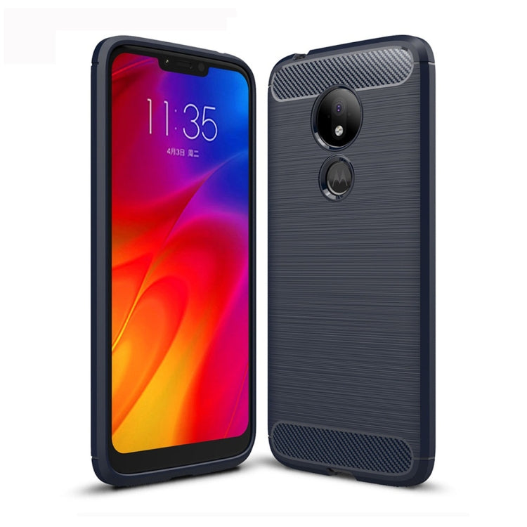 Brushed Texture Carbon Fiber TPU Case for Motorola Moto G7 Power EU Version