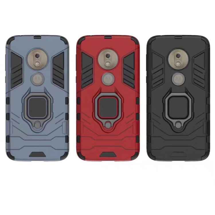 PC + TPU Shockproof Protective Case for Motorola Moto G7 Play, with Magnetic Ring Holder