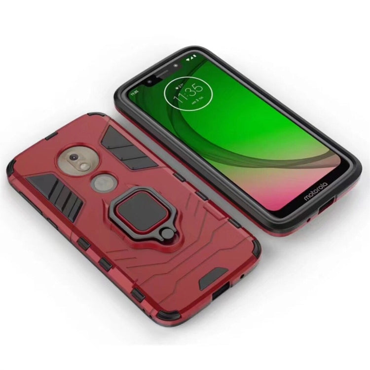 PC + TPU Shockproof Protective Case for Motorola Moto G7 Play, with Magnetic Ring Holder