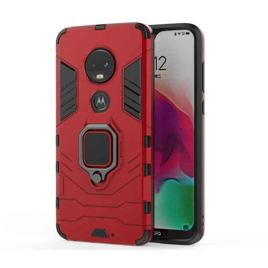 PC + TPU Shockproof Protective Case for Motorola Moto G7, with Magnetic Ring Holder