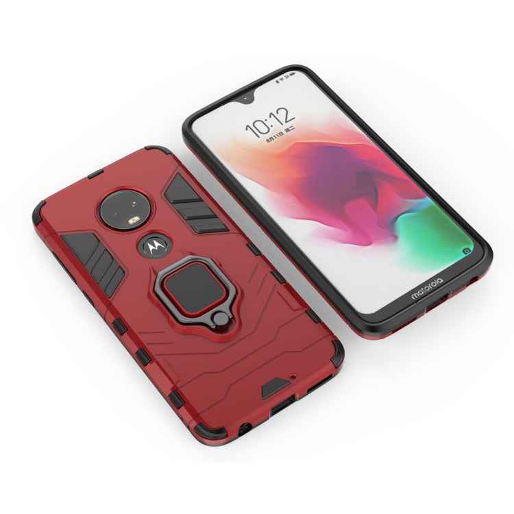 PC + TPU Shockproof Protective Case for Motorola Moto G7, with Magnetic Ring Holder