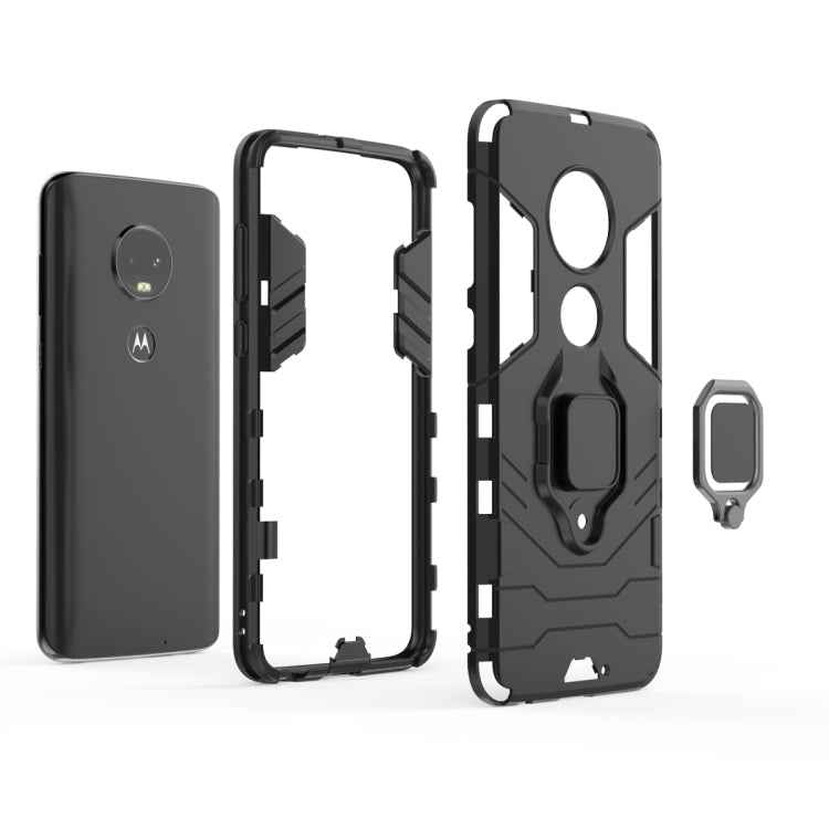 PC + TPU Shockproof Protective Case for Motorola Moto G7, with Magnetic Ring Holder