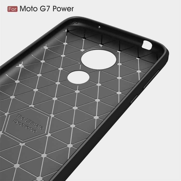Brushed Texture Carbon Fiber TPU Case for Motorola Moto G7 Power US Version