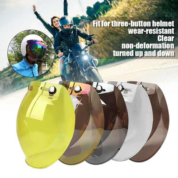 Soman Motorcycle Bubble Visor Open Face Helmet Visor Helmet Windshield Shield with Transparent Frame