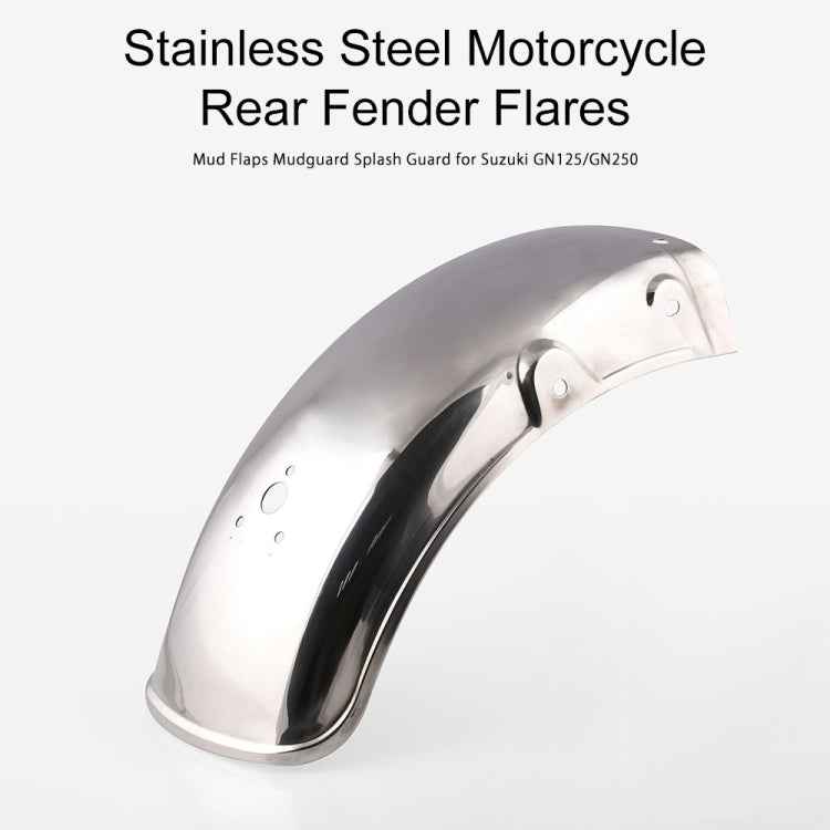 MB-WE019 Motorcycle Modified Stainless Steel Rear Mudguards Rear Tire Fender for Suzuki GN125 / GN250