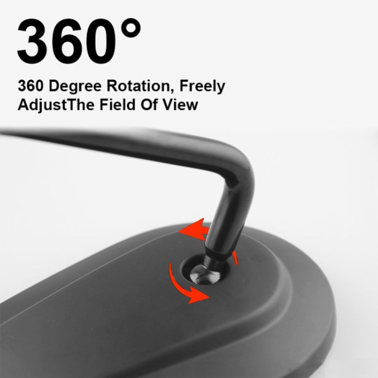 MB-MR008-BK Motorcycle Modified Rotatable Matt Rear View Mirror Set for Harley Davidson XL 883 1200, For Harley Davidson XL 883 1200