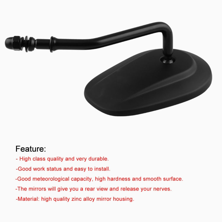 MB-MR008-BK Motorcycle Modified Rotatable Matt Rear View Mirror Set for Harley Davidson XL 883 1200, For Harley Davidson XL 883 1200