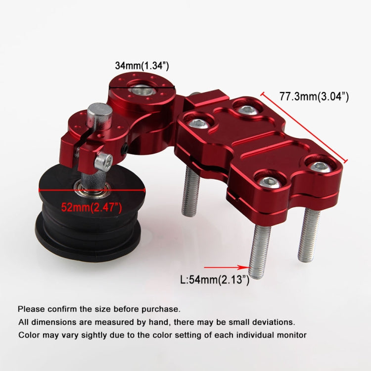 HC154 Motorcycle Modified Accessories Universal Aluminum Alloy Chain Adjuster, Aluminum Alloy Silver, Aluminum Alloy Black