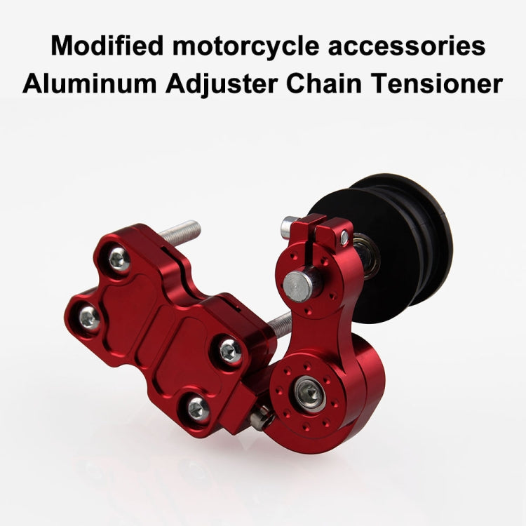 HC154 Motorcycle Modified Accessories Universal Aluminum Alloy Chain Adjuster, Aluminum Alloy Silver, Aluminum Alloy Black