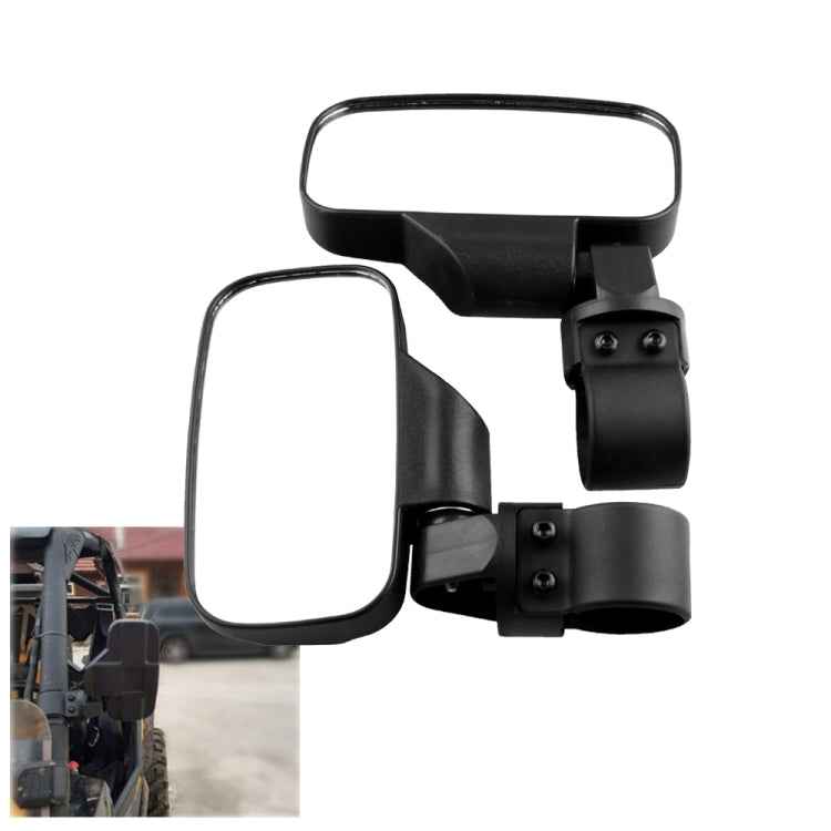 MB-MR016-BK 2 PCS Motorcycle UTV Modified Side View Mirrors for UTV with 1.75 inch and 2 inch Roll Cage
