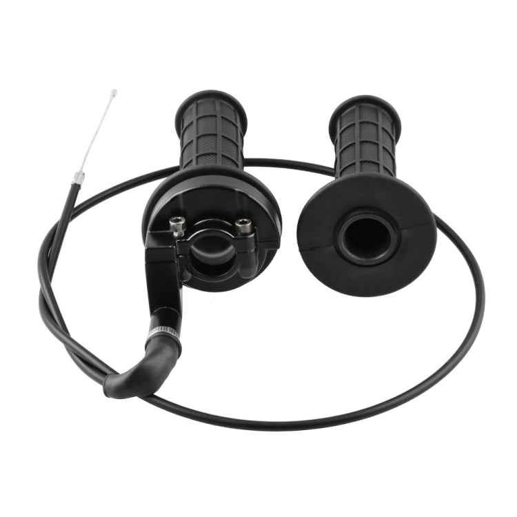 MB-MH028-BK Motorcycle Grips 22mm Handle Throttle Clamp Hand Grip with Throttle Cable for 110-250CC ATV Quad Pit Dirt Bike Motocross Racing