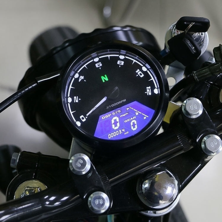 Universal Motorcycle Retro Modified Instrument Odometer LCD Instrument Assembly