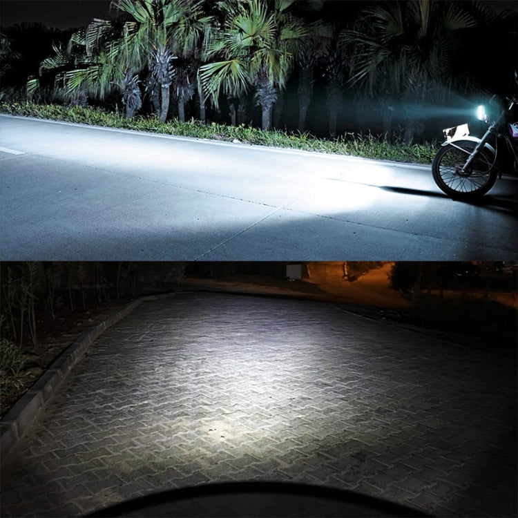 BA20D DC12V / 7.4W Motorcycle LED Headlight with 24LEDs SMD-3030 Lamp Beads, BA20D Style 2 (Yellow + White), BA20D Style 2 (White Light)