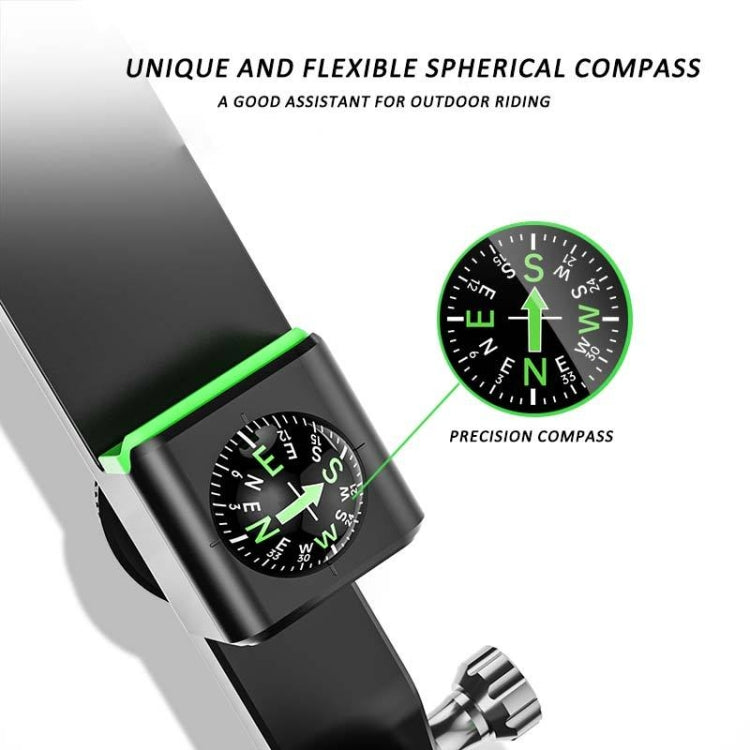 Motorcycle Spherical Compass Phone Holder, Rearview Mirror without Light