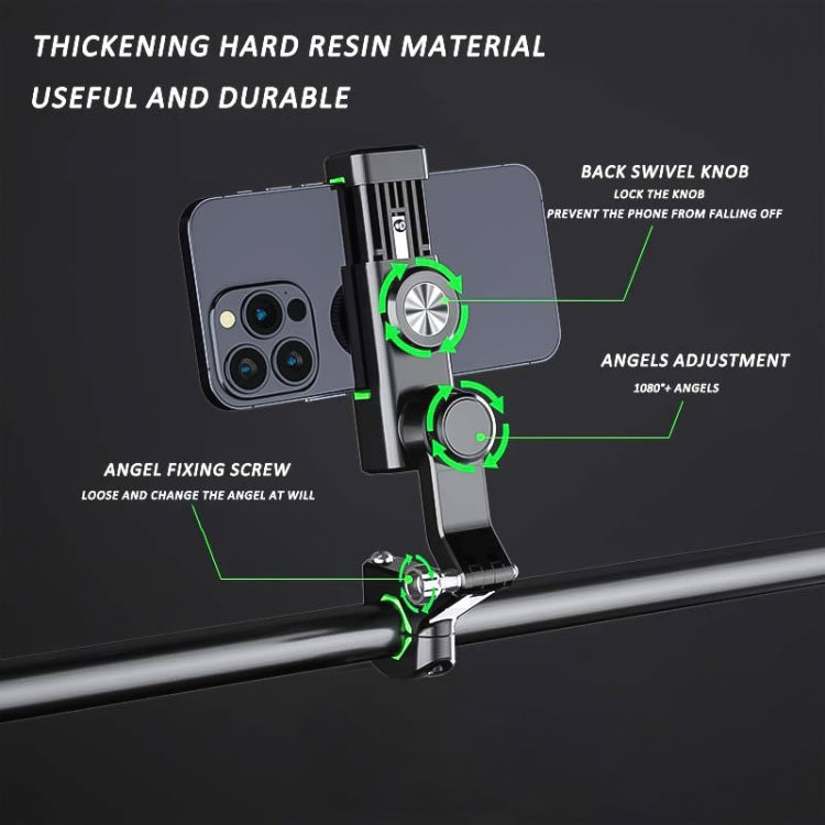 Motorcycle Spherical Compass Phone Holder, Rearview Mirror without Light