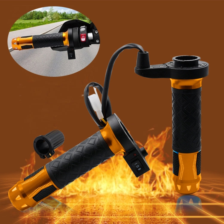 CS-764A1 12V Motorcycle Scooter Aluminum Alloy Electric Hand Grip Cover Heated Grip Handlebar