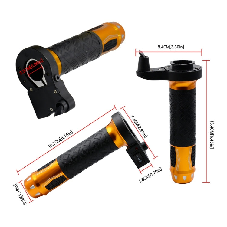 CS-764A1 12V Motorcycle Scooter Aluminum Alloy Electric Hand Grip Cover Heated Grip Handlebar