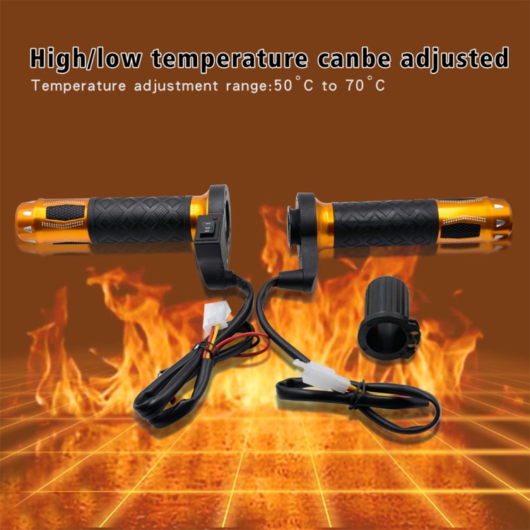 CS-764A1 12V Motorcycle Scooter Aluminum Alloy Electric Hand Grip Cover Heated Grip Handlebar