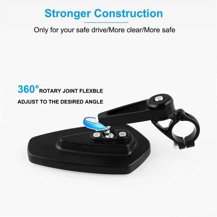 Universal 7 / 8 inch 22mm Modified Motorcycle Side Rearview Mirror, 7 / 8 inch 22mm (White)