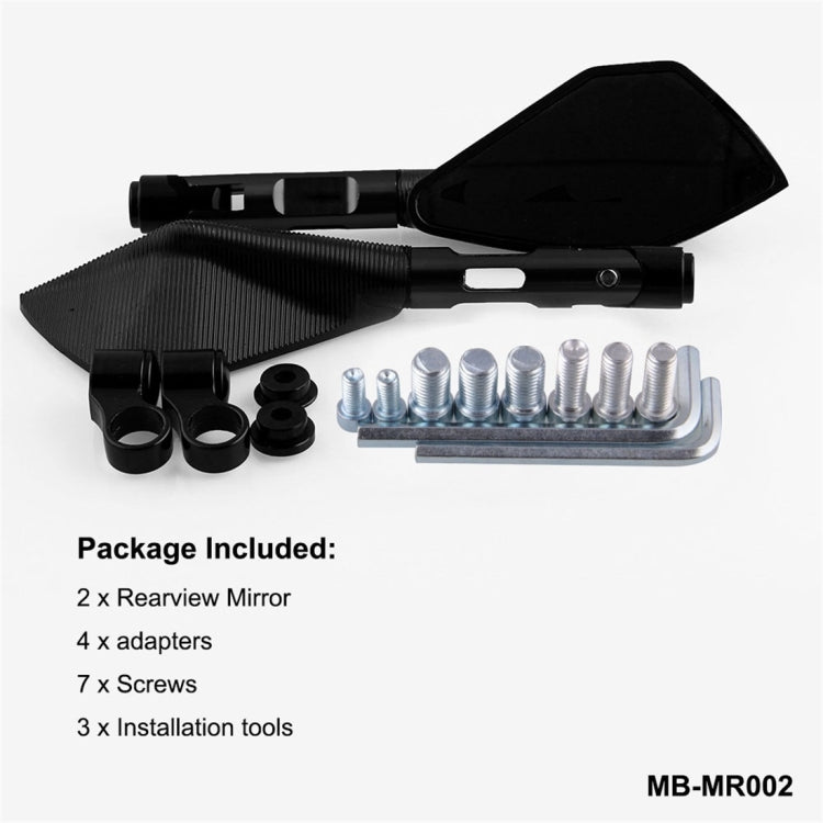 Modified Motorcycle Aluminium Alloy Rhombus Reflective Light Side Rearview Mirror