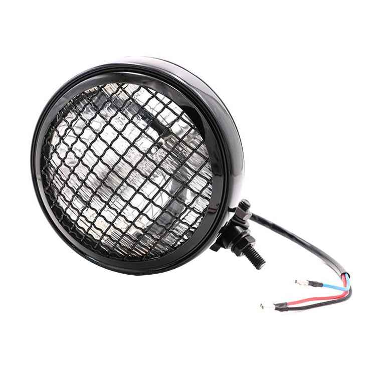 Motorcycle Black Shell Harley Headlight Retro Lamp LED Light Modification Accessories, Black Shell Headlight Retro Lamp