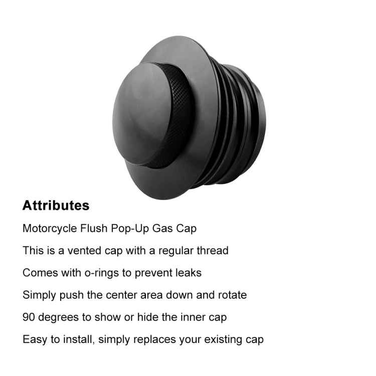 Motorcycle Flush Pop-up Gas Cap with O-ring for Harley Davidson